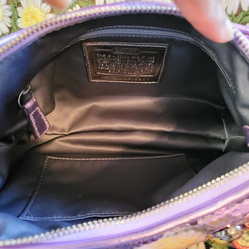 Coach Poppy Purple Sequin Bag - Picture 13 of 16